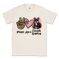 Natural peace love french bulldog Classic Tee - JahusDesignShop