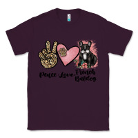 Plum peace love french bulldog Classic Tee - JahusDesignShop