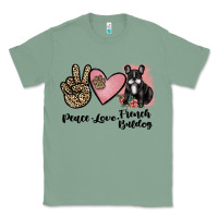 Sage peace love french bulldog Classic Tee - JahusDesignShop