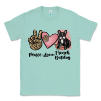 Peace Love French Bulldog Classic Tee | Teevron