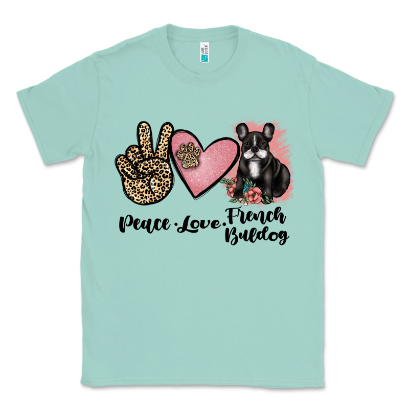 Peace Love French Bulldog Classic Tee by JahusDesignShop | Teevron