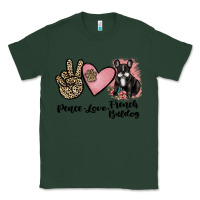 Sports Green peace love french bulldog Classic Tee - JahusDesignShop