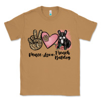 Toasted Coconut peace love french bulldog Classic Tee - JahusDesignShop