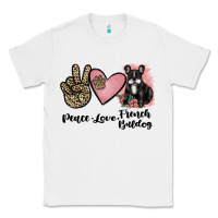 White peace love french bulldog Classic Tee - JahusDesignShop