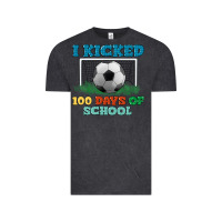 Vintage Black i kicked 100 days of school Vintage Tee - LillyAllenDesigns