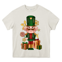 Cream Christmas Nutcracker Heavy Core Tee - NancyCooperArtShop