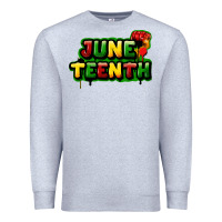 Heather Grey juneteenth Premium Sweatshirt - FaDigitalArtStudio