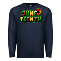 Navy juneteenth Premium Sweatshirt - FaDigitalArtStudio
