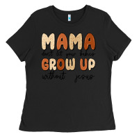 Black mama dont let your babies grow up without jesus Ladies Tee - MaliasSmallBusiness