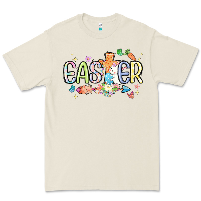 Easter Cross With Bunny Premium Tee by MaliasSmallBusiness | Teevron