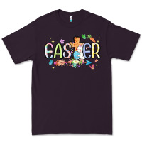 Plum easter cross with bunny Premium Tee - MaliasSmallBusiness