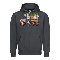 Smoke Easter bunny tractor Zipper Hoodie - CowGirlArtShop