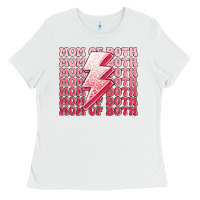 White mom of both girls Ladies Tee - MaliasSmallBusiness
