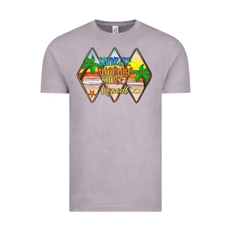 Sunrise Sunburn Sunset Repeat Vintage Tee by JahusDesignShop | Teevron