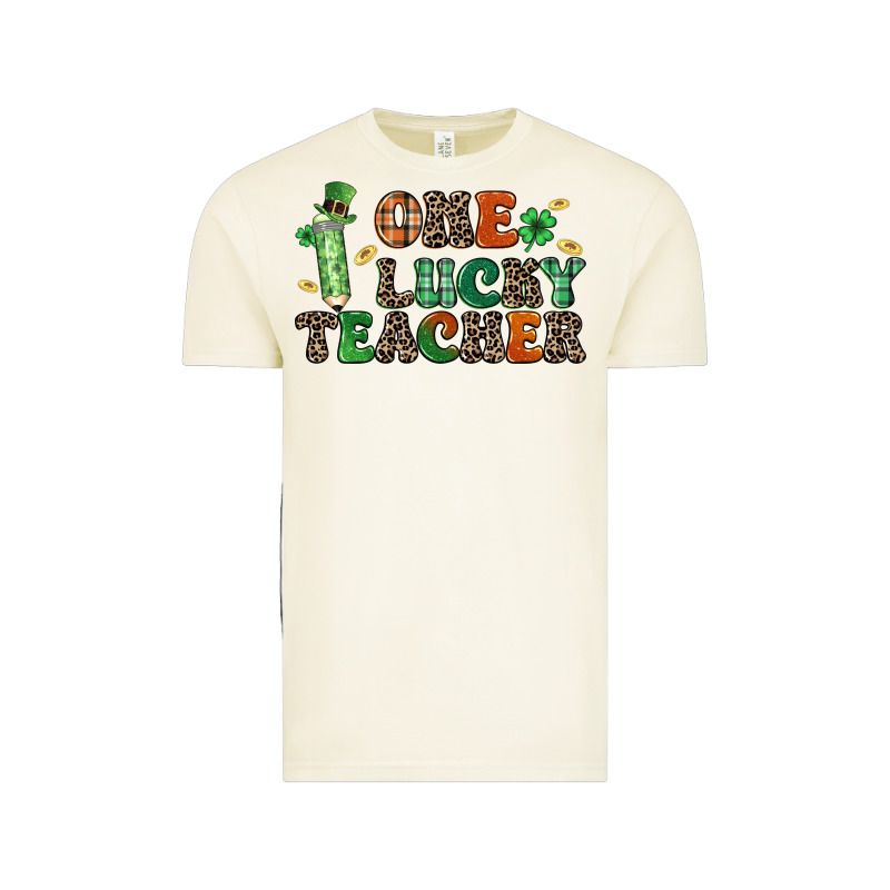 One Lucky Teacher Vintage Tee by LillyAllenDesigns | Teevron