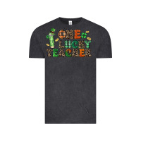 Vintage Black one lucky teacher Vintage Tee - LillyAllenDesigns