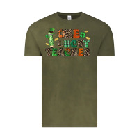 Vintage Olive one lucky teacher Vintage Tee - LillyAllenDesigns