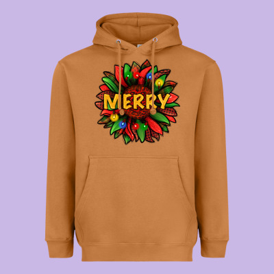 Merry Christmas With Light Sunflower Bbs Heavyweight Hoodie Designed By Bundleandbundleshop