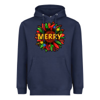 Navy merry christmas with light sunflower bbs Heavyweight Hoodie - BundleAndBundleShop