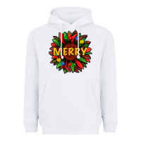 White merry christmas with light sunflower bbs Heavyweight Hoodie - BundleAndBundleShop