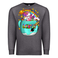 Charcoal Heather LGBTQ Unicorn And Narwhal Mug Premium Sweatshirt - BundleAndBundleShop