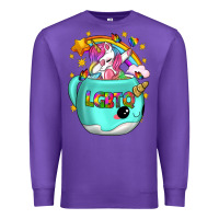 Purple LGBTQ Unicorn And Narwhal Mug Premium Sweatshirt - BundleAndBundleShop