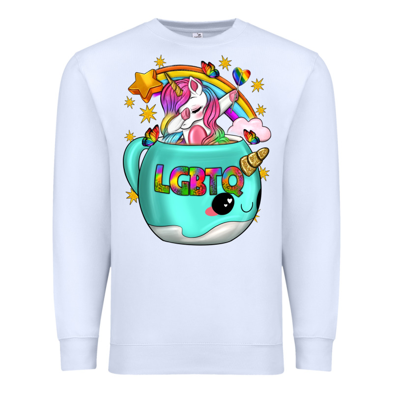 Lgbtq Unicorn And Narwhal Mug Premium Sweatshirt by BundleAndBundleShop | Teevron