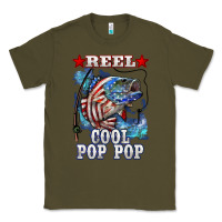 Army Green reel cool pop pop american flag bass Classic Tee - LillyAllenDesigns