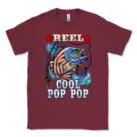 Burgundy reel cool pop pop american flag bass Classic Tee - LillyAllenDesigns
