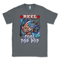 Charcoal Heather reel cool pop pop american flag bass Classic Tee - LillyAllenDesigns