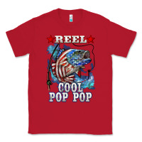 Red reel cool pop pop american flag bass Classic Tee - LillyAllenDesigns