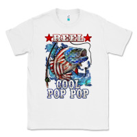 White reel cool pop pop american flag bass Classic Tee - LillyAllenDesigns