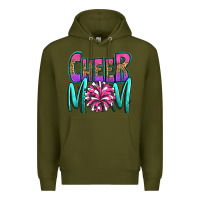 Army Green cheer mom Premium Hoodie - OliviaCreatesArt