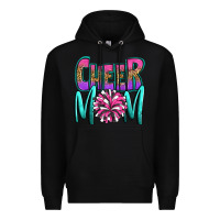 Black cheer mom Premium Hoodie - OliviaCreatesArt