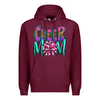 Burgundy cheer mom Premium Hoodie - OliviaCreatesArt