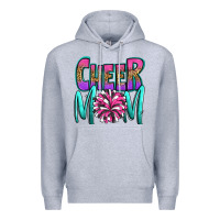 Heather Grey cheer mom Premium Hoodie - OliviaCreatesArt