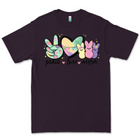 Plum peace love peeps Premium Tee - MaliasSmallBusiness