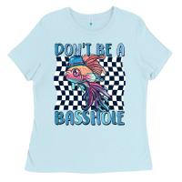 Baby Blue dont be a basshole Ladies Tee - MaliasSmallBusiness
