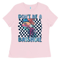 Bubblegum Pink dont be a basshole Ladies Tee - MaliasSmallBusiness