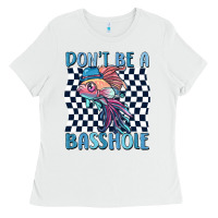 White dont be a basshole Ladies Tee - MaliasSmallBusiness