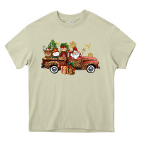 Mossy Christmas Truck Elf Santa snowman reindeer Heavy Core Tee - NancyCooperArtShop