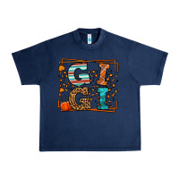 Navy Fall Autumn Leopard Gigi Urban Heavy Tee - LillyAllenDesigns