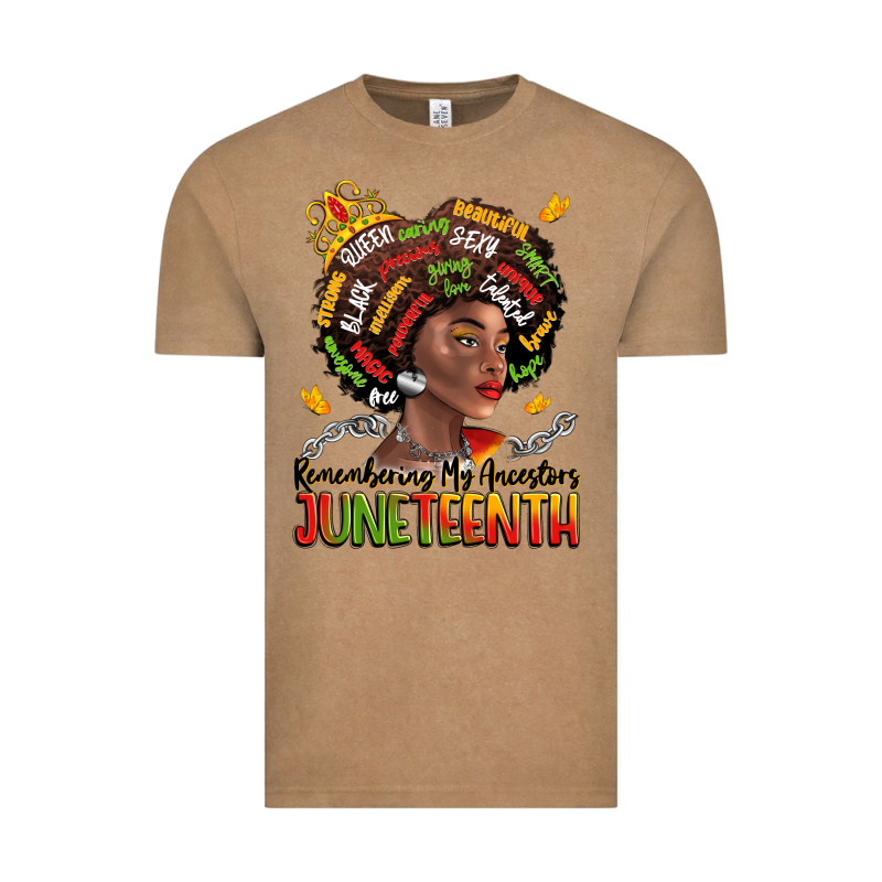 Remembering My Ancestors Juneteenth Vintage Tee by LillyAllenDesigns | Teevron