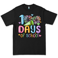 Black 100 days of school cheer Premium Tee - MaliasSmallBusiness