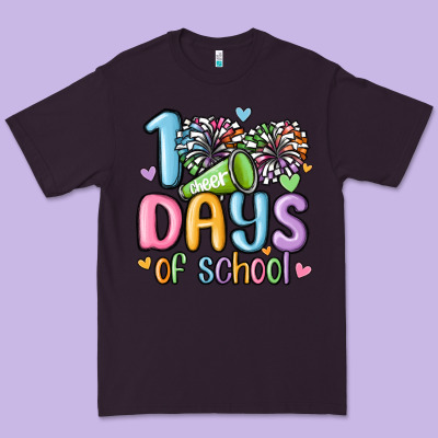 100 Days Of School Cheer Premium Tee Designed By Maliassmallbusiness