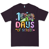 Plum 100 days of school cheer Premium Tee - MaliasSmallBusiness