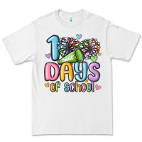 White 100 days of school cheer Premium Tee - MaliasSmallBusiness