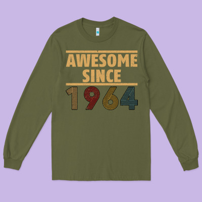 Awesome Since 1964 Long Sleeve Tee Designed By Bettercallsaul