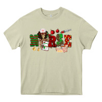 Mossy Christmas Nurse Heavy Core Tee - NancyCooperArtShop
