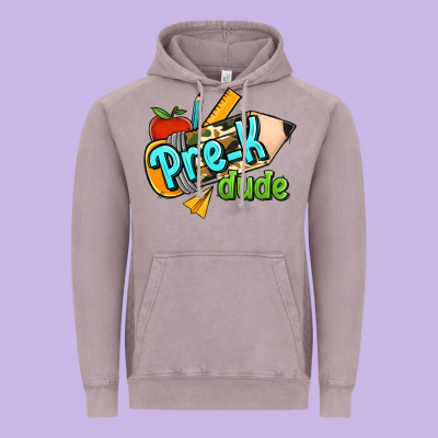Pre K Dude Vintage Hoodie Designed By Ranaportraitstore